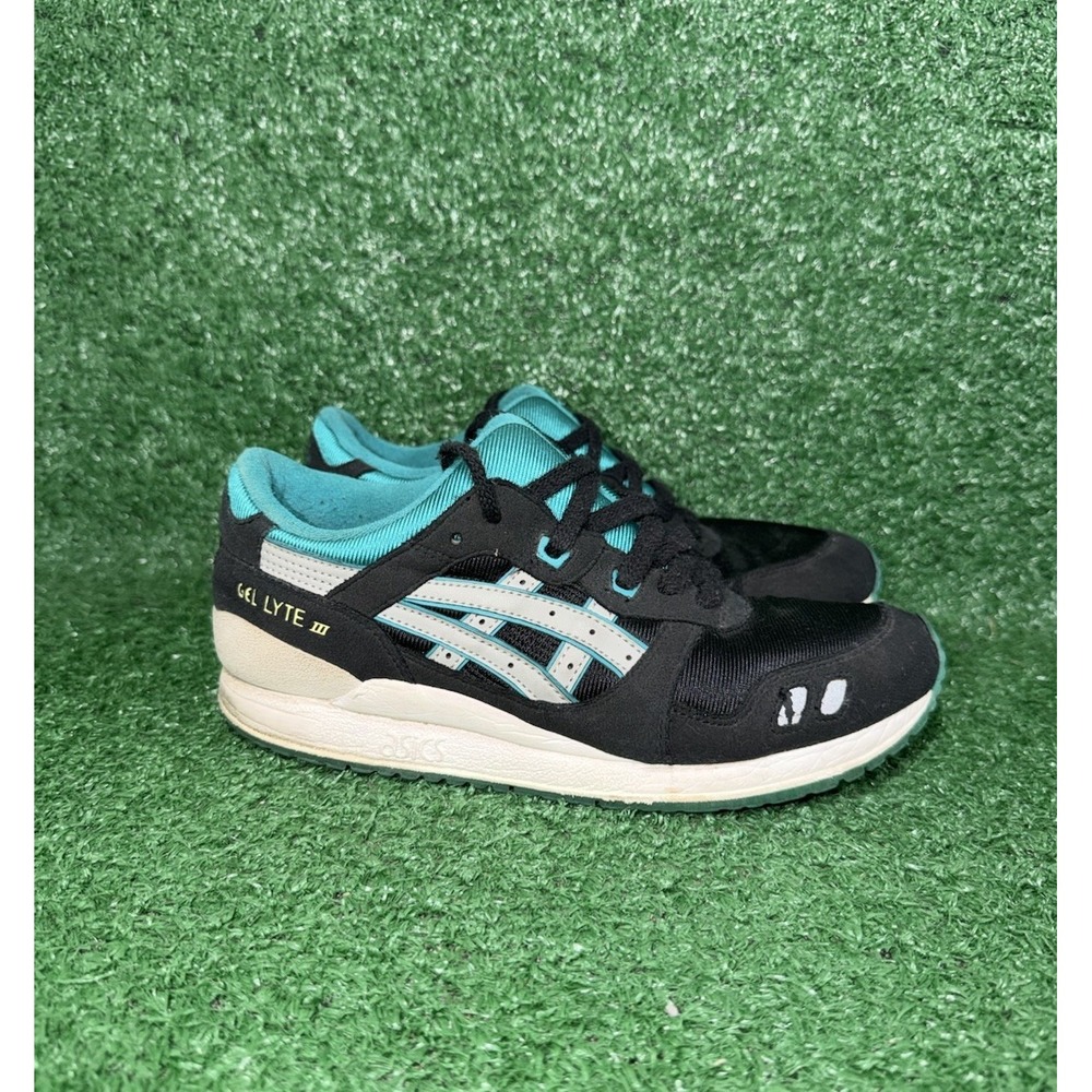 Vintage ASICS Gel Lyte III Womens Size 6 Black Blue Running Shoes Sneakers Retro
